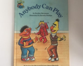 Vintage Sesame Street Book Club "Anybody Can Play" from the 1980s with Burt and Ernie, Sesame Street Books