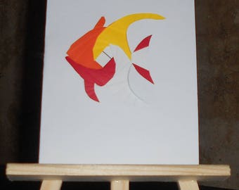 Fish in iris folding card