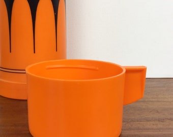 1970s orange vacuum flask by Aladdin