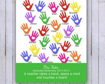 Personalized Class Names, Teacher Appreciation, Class Gift, End of year, Teacher Gift, Personalized, 8x10
