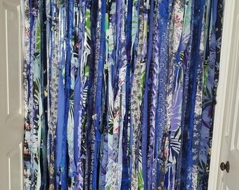 Bohemian Curtains Boho Curtains Gypsy Curtains Hippie Curtains Rag Curtains Blue Curtains Boho Door Curtains Room Divider Curtains