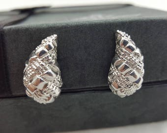 Silver tone Clip earrings Vendome Art Deco Lever back Clip Earrings Mint condition