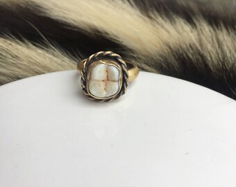 Brass single tooth ring Made in your size