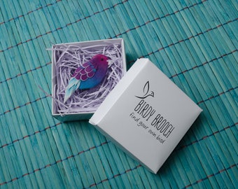 Colorful Handmade Bird Brooch Bird Pin Bird lover gift Handmade gift Bird jewellery Bird brooch pin Birdy Brooch Small present Pin-up brooch