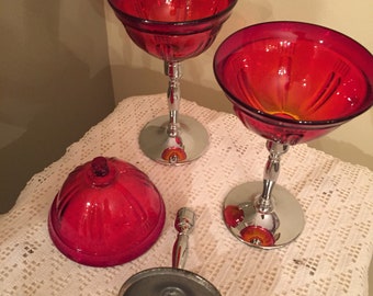 Vintage chrome stemware