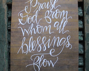 Praise God from whom all blessings flow Doxology PRINT