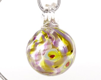 110293 Medium Hand Blown Hanging Art Glass Ball Decorative Ornament