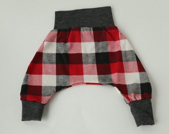 Red, Gray & Black Harem Pants