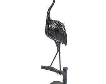 Great Blue Heron Metal Sculpture