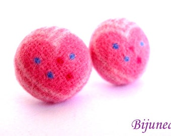 Heart earrings - Pink heart earrings - Heart earrings - Heart stud earrings - Heart posts - Heart post earrings sf558