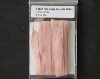 5013A Pale Dusty Rose Silk Ribbon 7mm