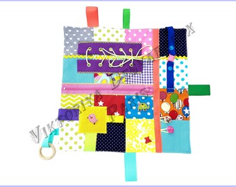 Busy blanket for Dementia , Fidget Quilt blanket Alzheimer's , Sensory activity mat , Gift for Parents , Gift for Grandfather, Autism