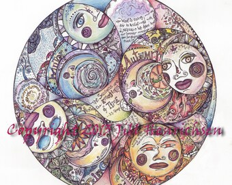 The FOUR SEASONS Large 18x18 Color Print