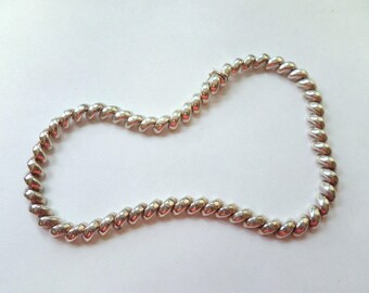 Vintage Sterling Silver Link Necklace 38 grams 16" long