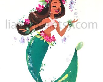 Tropical Mermaid fine art print