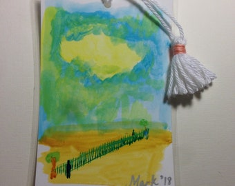 Painted Bookmark; Watercolor bookmark ; handpainted ; watercolor bookmark ; art bookmark ; art ; artistic ; painting ; painting