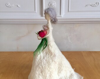 Sale! Needle Felted Bride Needle Felted Doll Needle Felted Figure Waldorf inspired Doll