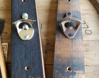 Bottle Opener Bourbon Stave