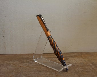 Desert Rust and Olive Wood Chrome Plated Slimline Pen