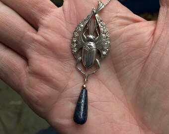Scarab Pendant With Lapis