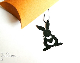 Black x 5 Easter Bunny tag