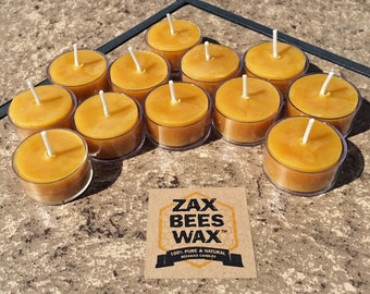 100% Pure & Natural Beeswax Tealight Candles