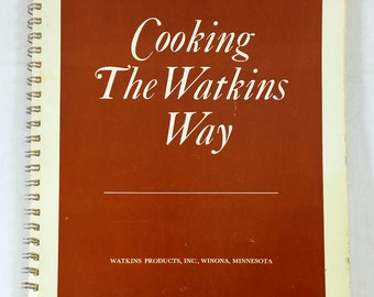 Cooking the Watkins Way Vintage Spiral Bound Cookbook