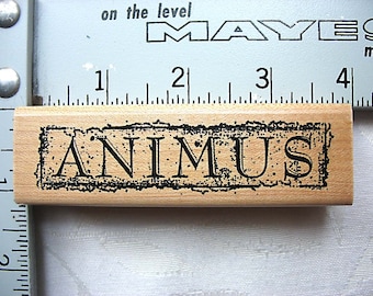 Stampers Anonymous Latin Word ANIMUS DESTASH Rubber Stamp, Used Rubberstamp