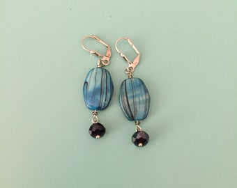 Silver Earrings / Dangle Earrings / Turquoise Earrings/ Black Earrings / Drop Earrings / Gift For Her / Bridesmaid Gift / Statement Earrings