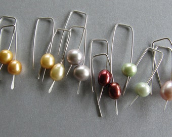 Freshwater Pearl Earrings in Color with Sterling Silver