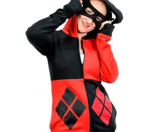 Cosplay Harley Face Hoodie