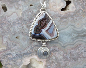 Agua Nueva Agate Moonstone Multi Stone Sterling Silver Necklace