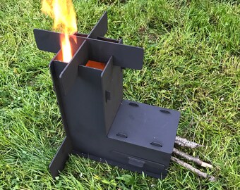 Collapsible Rocket Stove Camping Stove / Wood Stove / Emergency Stove / Survival / Portable