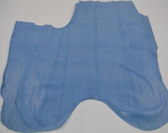 Lizard Printed Sky Blue Cowhide Leather Coupon