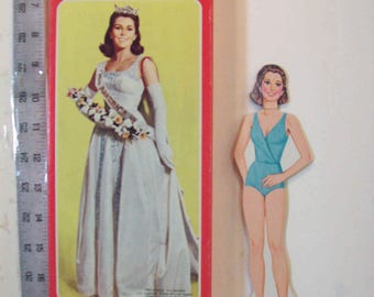 Miss America - vintage paper doll with box Whitman 7410d-20 1980