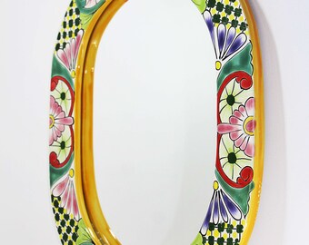 21" Beatiful mirror of talavera Mexican