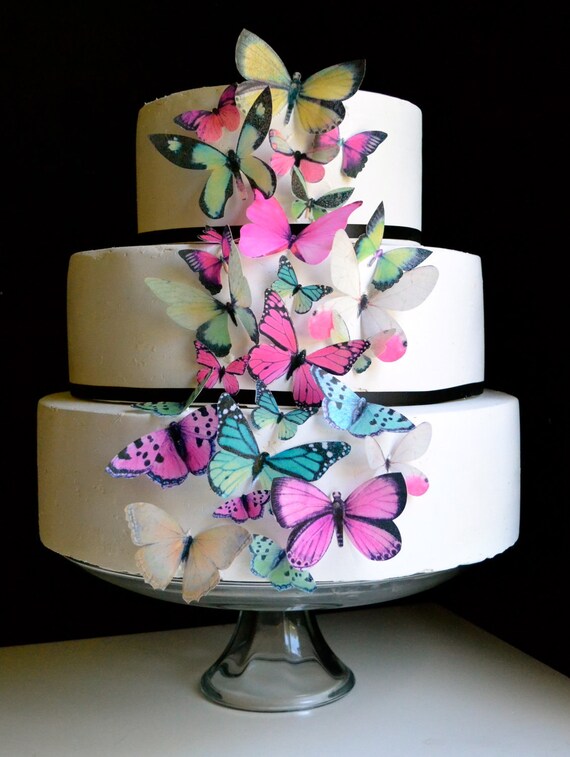 EDIBLE BUTTERFLIES Cake & Cupcake Toppers Butterfly