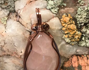 A0059 Quartz Gemstone in Hand Crafted Cage