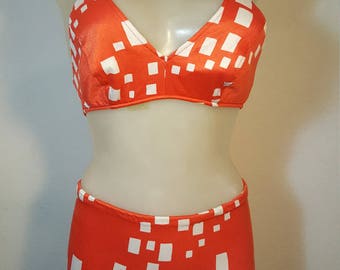 FREE SHIPPING 1960 Mod Bikini
