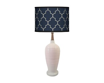 Hollywood Regency Blanc De Chine Ceramic and Walnut Table Lamp