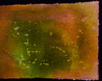 Decoupaged Covered, Hand-Bound, Blank Watercolor Paper Journal 4"x 6"
