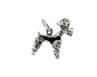 Sterling Silver Poodle Dog Charm For Bracelets