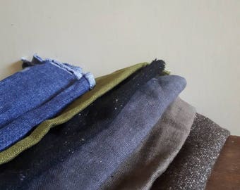 LINEN + WOOL fabric / remnants