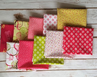 Lemon Squeezy Fat Quarter Bundle, Fat Quarter Bundle, Quilting Fabric, Sewing, Lemon Squeezy, Lemon Fabric, Fat Quarter, Fabric bundle