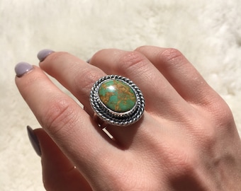 Royston Turquoise sterling silver ring size 8 1/4