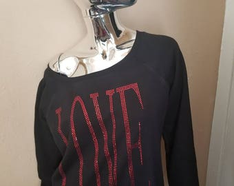 Love- Slim fitted off the shoulder sweatshirt