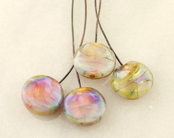 Lampwork Beads, Headpins, Glass Head Pins, Headpin on 20Ga Antique Copper Wire, Iridescent Hot Pink, Blue, Lavender, Green,Gold