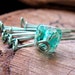 Turquoise Head Pins 1.5 inch - Enameled Swirl Headpins 20 gauge - Fancy Jewelry Supplies - Artisan Supplies - Top Spiral Eye pins - Artisan