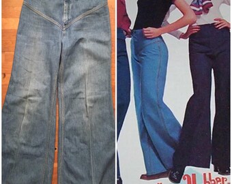 Vintage 70s Landlubber Bellbottoms size 11 super soft