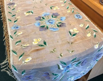 Floral Sheer Table Runner